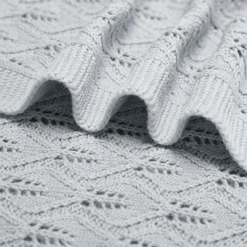 Kocyk otulacz bawełniany dla dzieci z lekkim splotem 80x100 cm