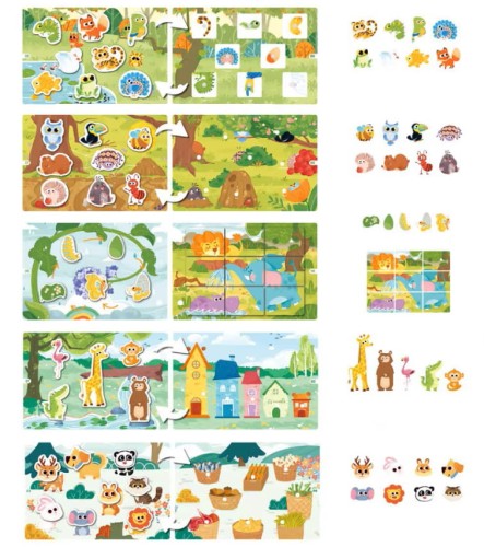 Książeczka z rzepami busy book dla dzieci edukacyjna zwierzątka