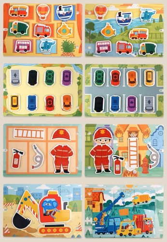 Książeczka z rzepami busy book dla dzieci edukacyjna pojazdy