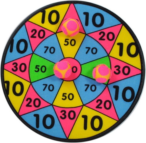 Tarcza rzutki na rzepy z piłeczkami