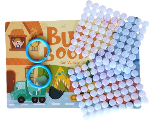 Książeczka z rzepami busy book dla dzieci edukacyjna pojazdy