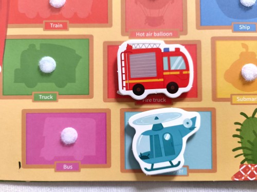 Książeczka z rzepami busy book dla dzieci edukacyjna pojazdy