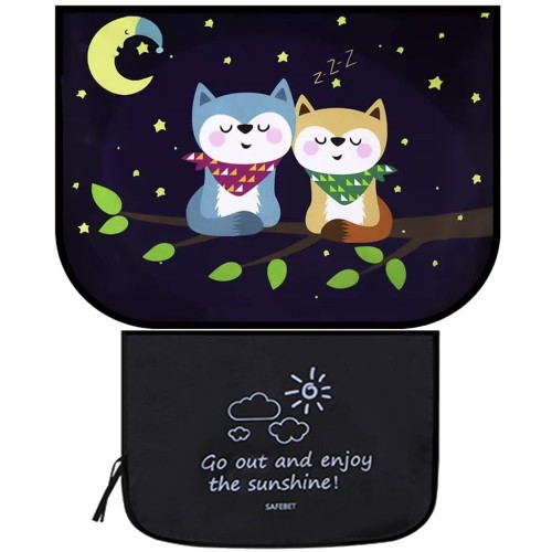 Roleta osłona przeciwsłoneczna na szybę samochodu z ochroną UV na magnes 