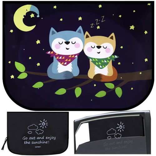 Roleta osłona przeciwsłoneczna na szybę samochodu z ochroną UV na magnes 