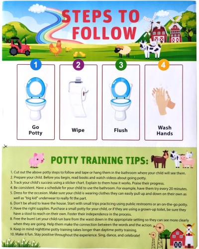 Tablice postępów z naklejkami – Zestaw do nauki nocnikowania (10 tablic + 280 naklejek)