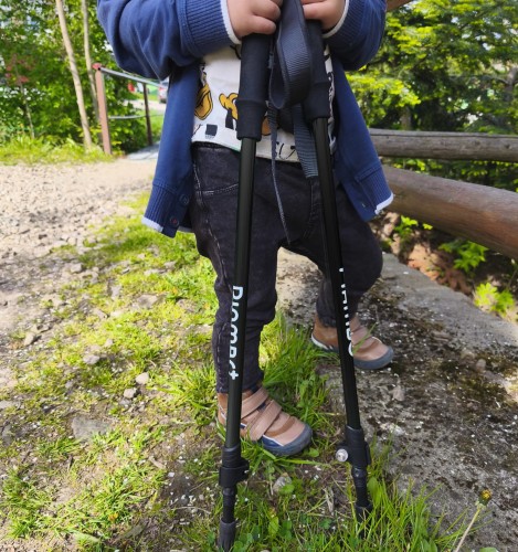 Kijki dla dzieci do nordic walking chodzenia w góry trekkingowe  – lekkie aluminiowe 95–145 cm