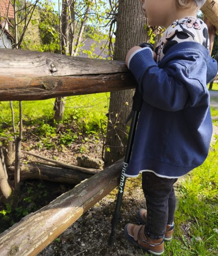 Kijki dla dzieci do nordic walking chodzenia w góry trekkingowe  – lekkie aluminiowe 95–145 cm