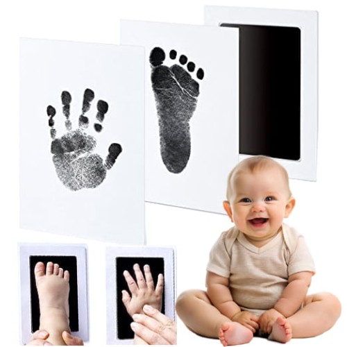 Odcisk rączki stópki dla dziecka zestaw pamiątkowy do odcisków dla niemowląt