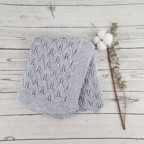 Kocyk otulacz bawełniany dla dzieci z lekkim splotem 80x100 cm