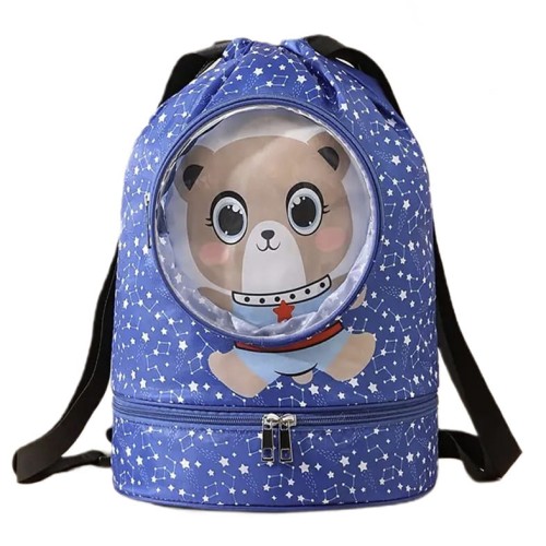 Plecak worek na basen sportowy dla dzieci piesek z okienkiem