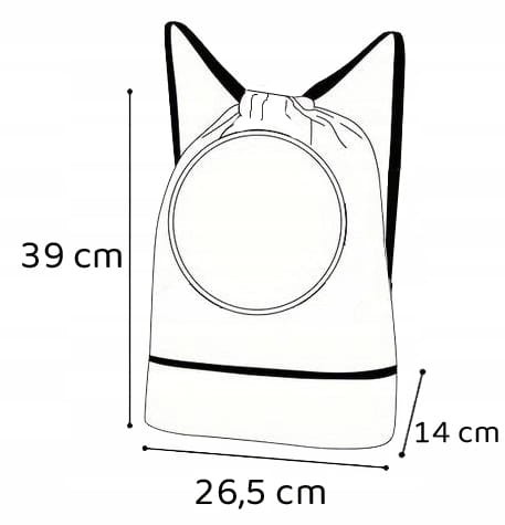 Plecak worek na basen sportowy dla dzieci piesek z okienkiem