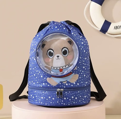 Plecak worek na basen sportowy dla dzieci piesek z okienkiem