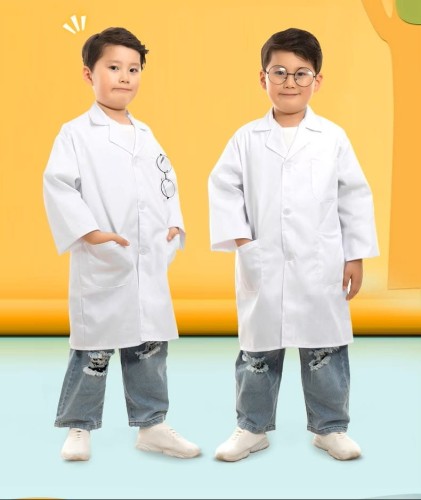 Fartuszek fartuch do laboratorium laboratoryjny dla dziecka