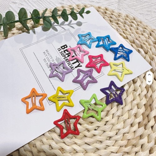 Spinki spineczki do włosów dla dziewczynki ozdoby gwiazdki 10 szt.