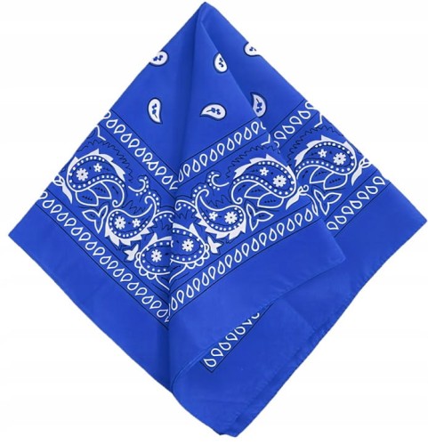 Bandana chustka apaszka niebieska 55x55 cm