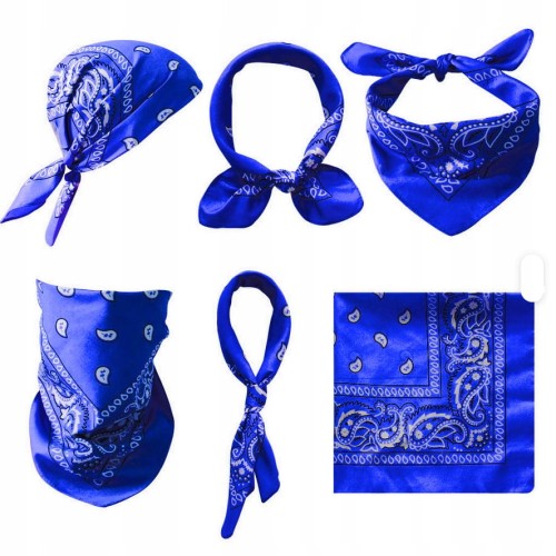 Bandana chustka apaszka niebieska 55x55 cm