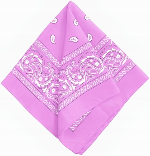 Bandana chustka apaszka różowa 55x55 cm