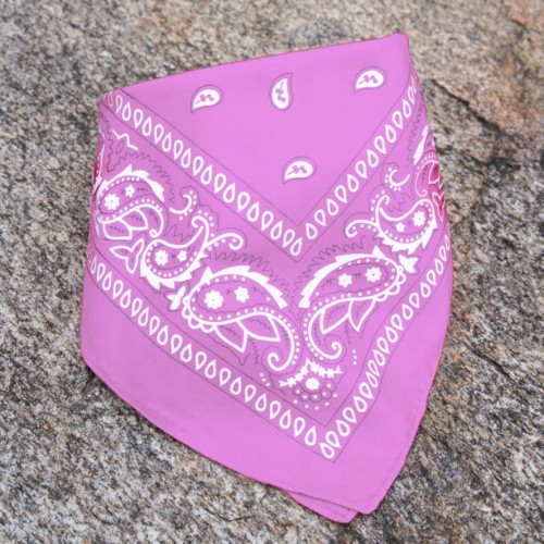 Bandana chustka apaszka różowa 55x55 cm