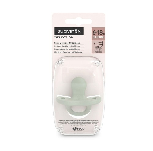 Smoczek silikonowy fizjologiczny SX Pro 6-18M Suavinex zielony