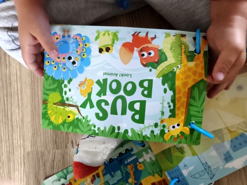 Książeczka z rzepami busy book dla dzieci edukacyjna zwierzątka