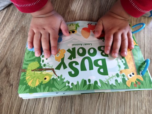 Książeczka z rzepami busy book dla dzieci edukacyjna zwierzątka