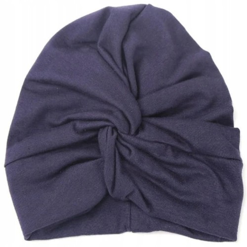Czapka niemowlęca turban dla dziecka przejśiowa granat