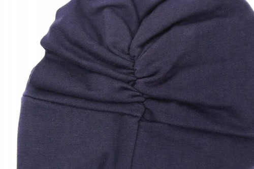 Czapka niemowlęca turban dla dziecka przejśiowa granat