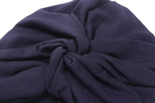 Czapka niemowlęca turban dla dziecka przejśiowa granat