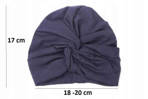Czapka niemowlęca turban dla dziecka przejśiowa granat