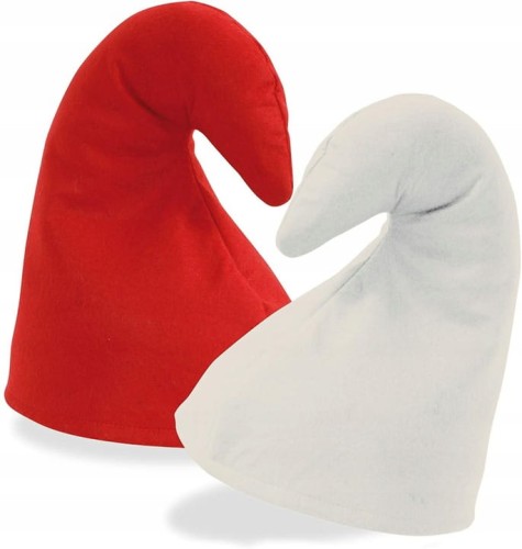 Czapka krasnala biała