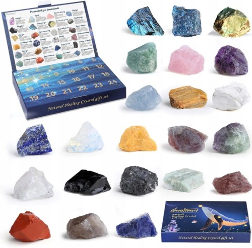 Kalendarz Adwentowy 24 Minerały Kamienie Geologiczne Ozdobne Prezent Święta
