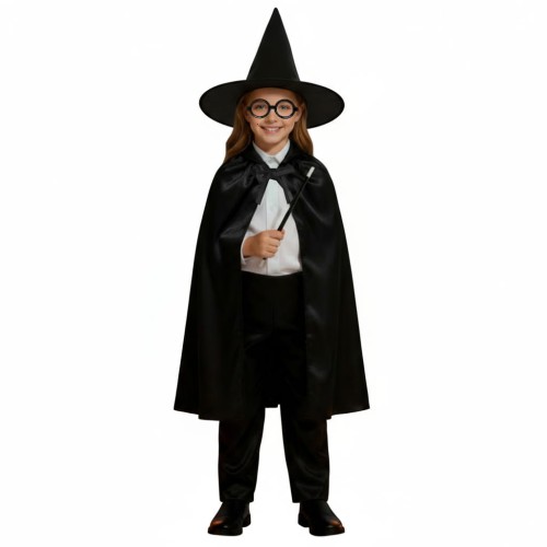 Kostium czarodziej strój na Andrzejki magik przebranie magiczna różdżka