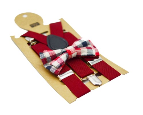 Zestaw muszka i szelki dziecięce - wzór 29