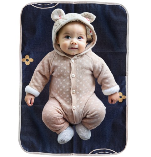 Podkład mata do przewijania dziecka w płatach wielorazowy dwustronny 50 x 70 cm (1)