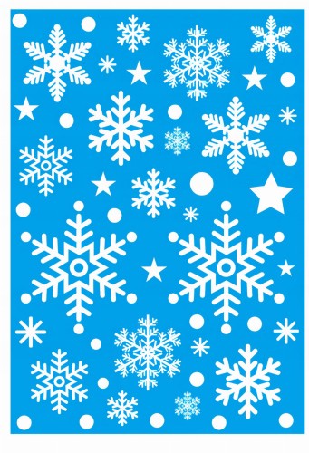 Naklejki świąteczne na szybę ❄️ Zestaw 48 el. – płatki śniegu, dekoracje zimowe