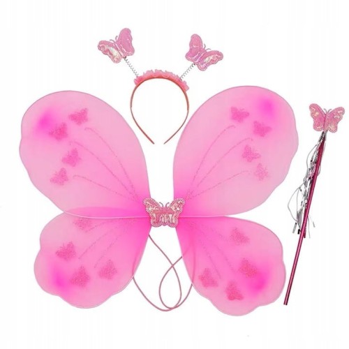 Strój Motylka dla dzieci – skrzydła opaska i różdżka