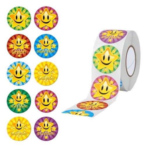 Naklejki motywacyjne dla dzieci – 500 sztuk