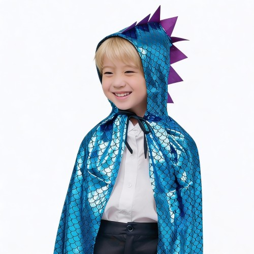 Strój Smoka Dinozaura dla dzieci – peleryna z kapturem