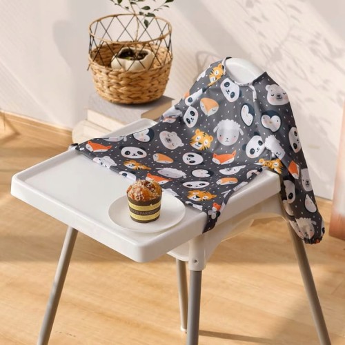 Fartuszek wodoodporny śliniak do karmienia BLW z gumką na stolik 6-24m