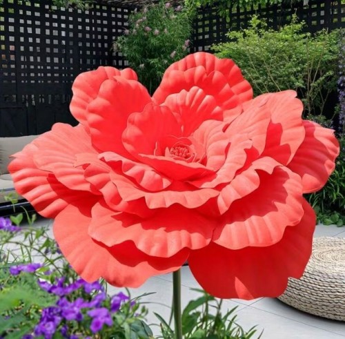 Duży Sztuczny Kwiat Piankowy 30 cm – Dekoracyjny Kwiat do Bukietów Stroików Flower Wall i Dekoracji Wnętrz