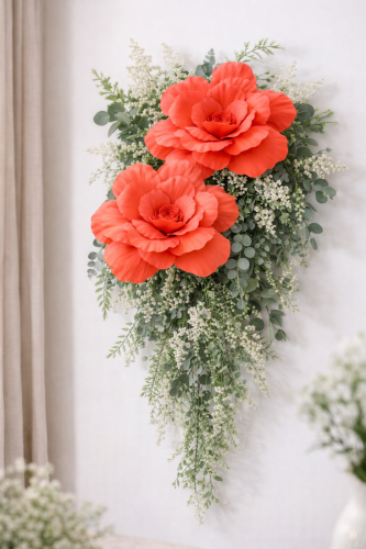 Duży Sztuczny Kwiat Piankowy 30 cm – Dekoracyjny Kwiat do Bukietów Stroików Flower Wall i Dekoracji Wnętrz