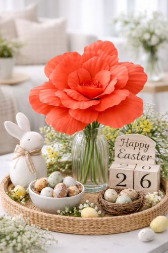 Duży Sztuczny Kwiat Piankowy 30 cm – Dekoracyjny Kwiat do Bukietów Stroików Flower Wall i Dekoracji Wnętrz