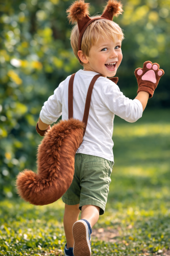 Strój Wiewiórki dla Dziecka – Zestaw Kostiumowy 5 elementów