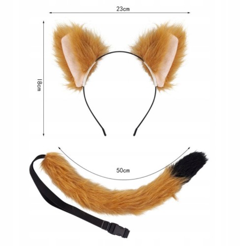 Strój Lisek dla Dziecka – Zestaw Przebranie Lis 2 elementy