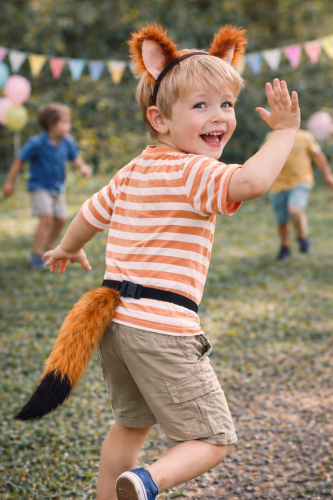 Strój Lisek dla Dziecka – Zestaw Przebranie Lis 2 elementy