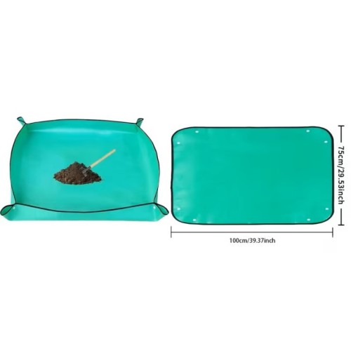 Mata do Przesadzania Roślin 75x100 cm – Wodoodporna Składana Mata Ogrodnicza do Kwiatów i Sadzonek