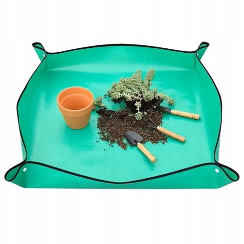 Mata do Przesadzania Roślin 75x100 cm – Wodoodporna Składana Mata Ogrodnicza do Kwiatów i Sadzonek