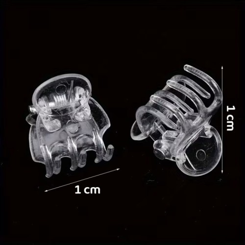 Spinki do Włosów Żabki Przezroczyste 50 szt – Mini Klipsy Fryzjerskie do Stylizacji i Upięć