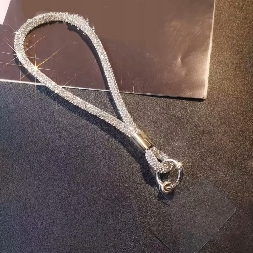 Smycz do Telefonu 17 cm – Srebrny Uchwyt na Nadgarstek pod Etui Uniwersalna Smycz do Smartfona