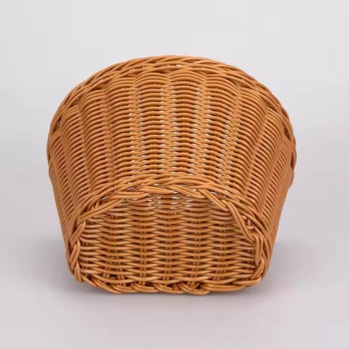 Koszyk rowerowy przedni na kierownicę pleciony rattanowy